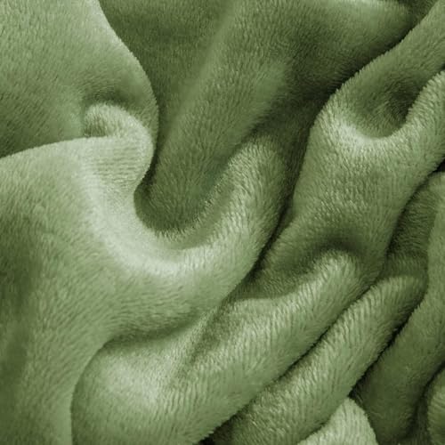 Image of BEDELITE Flannel Sheets Full Size Green - Super Soft Fleece Sheets Set Fluffy Extra Plush, 4 Piece(Include Fitted Sheet, Flat Sheet, 2 Pillowcases)