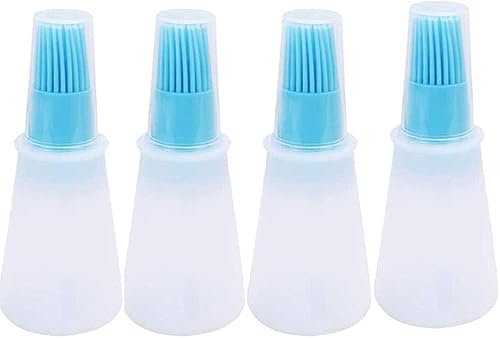 Cepillo de silicona para botellas de aceite, barbacoapastelería, brocha de silicona para cocinar barbacoa, hornear, aceite de reposteríamielsalsa (4