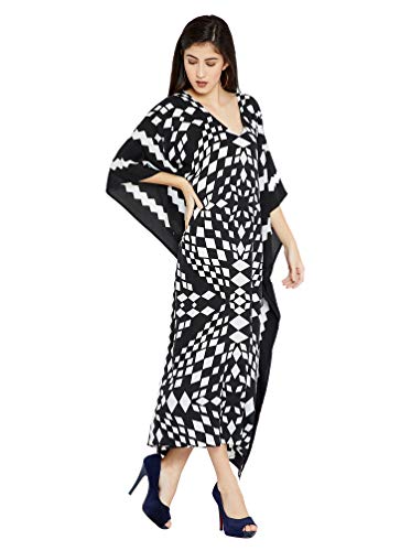 Image of Oussum Women Kaftan Plus Size Polyester Summer Lightweight Caftan Swimsuit Cover Ups Maxi African Mumu Lounge House Dress
