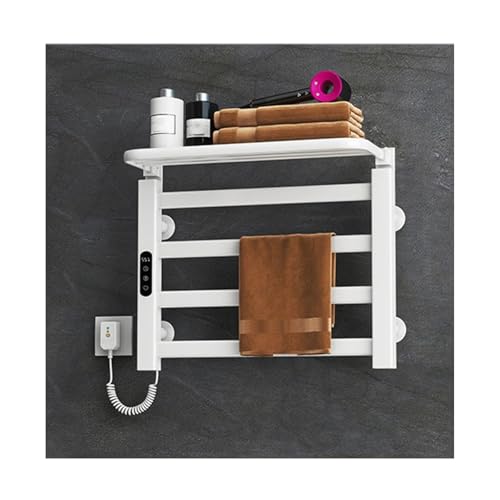 Sèche-serviettes mural haut de gamme au design blanc épuré et tactile