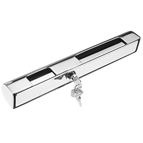 ANAJOY Serrure de Moteur Hors-Bord Marine Avec 2 Clés, Dispositif Antivol en Acier Inoxydable pour Yacht/Bateau de Pêche/Hors-Bord (Argent)