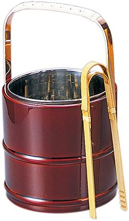 Yamako 12375 Shunkei Ice Pail with Stainless Steel Tongs