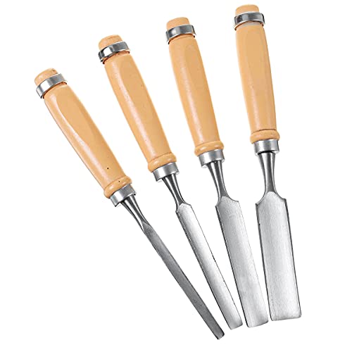 Cincel de mano para tallar madera juego de 4 herramientas manuales básicas 4
