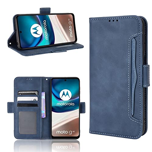 Clipe carteira de luxo com slot para vários cartões compatível com Motorola Moto G42 G 42 Capa de co