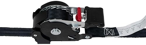 Miniatura 5 de Mytee Products Correas de trinquete retráctiles de 1 pulgada x 12 pies para E-Track - Correas de amarre retractables automáticas con 500 libras WLL