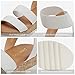 DREAM PAIRS Women's Open Toe Elastic Ankle Strap Casual Flatform Platform Wedges Sandals,Size 6.5,White,REED-1