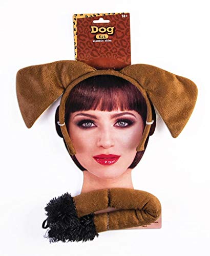 Rubie's Adult Forum Brown Dog Ears and Tail Set, As Shown, One Size