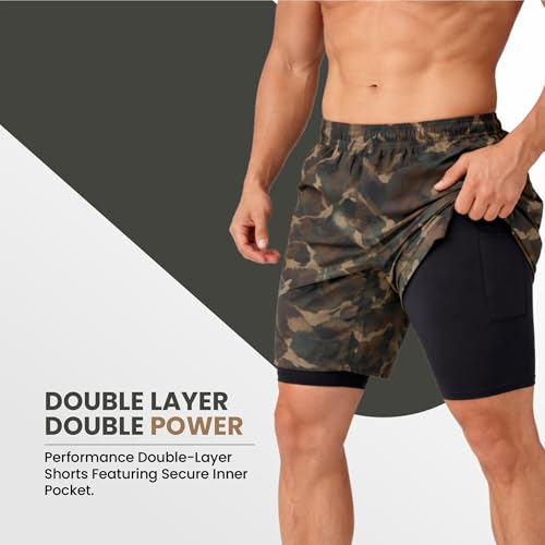 Image of GYMIFIC Sports Training Running Dry Fit Solid Shorts for Men (Pack of 2) (XL, Black /TBLUE)