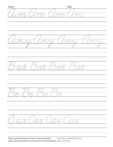 Cursive Handwriting Workbook For Kids: Cursive for beginners workbook. Cursive letter tracing book. Cursive writing practice book to learn writing in cursive 8 41eaj3CMOrL