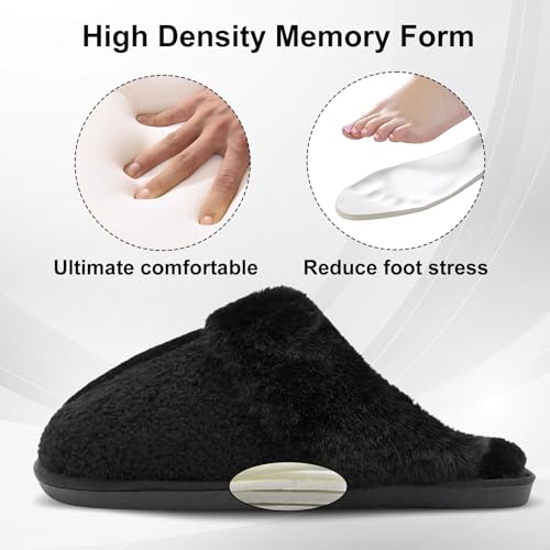 XIHALOOK Slippers for Women Soft Warm House Shoes Memory Foam Fuzzy Slippers Slip On for Indoor Outdoor3