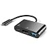 Produktbild TNP USB Typ C zu HDMI + USB Typ A + Typ C Power Ladekabel Port Multi Hub Combo Adapter  usb-c zu SuperSpeed Standard USB 3.0, 4 K UHD 1080P HD Video Audio Konverter Stecker Kabel Draht Cord