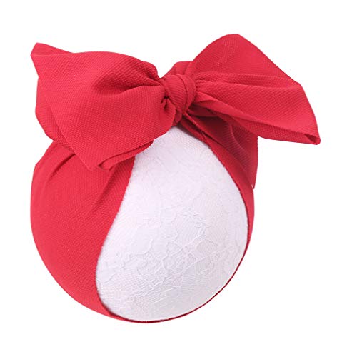 YanJie Baby Large Bows Headwrap Stretch Textured Fabric Top Knot headband Hair Accessories