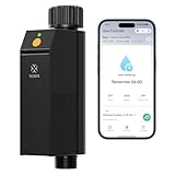WOOX Smart WLAN Bewässerungscomputer, Kein Hub Erforderlich 2,4GHz Bewässerungsuhr, App/Sprachsteuerung, IP65 Wasserdicht Automatische Garten Zeitschaltuhr mit Regenverzögerung & Manuellem Gießen