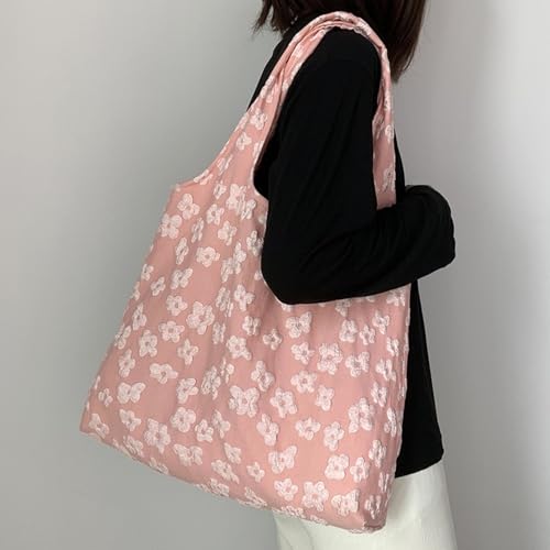 Bolso Tote de Lona con Flores para Mujer miniatura 6