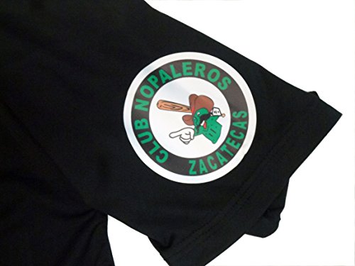 Nopaleros Baseball Camiseta Slim Fit para Hombre de Zacatecas (2X-Large) Negra miniatura 3