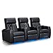 Produktbild Zinea Kinosessel Action - 3 Sitzer - Echtleder, elektrisch verstellbar, LED Becherhalter, Ambientebeleuchtung, Kinosofa, Kinositz - Sofort Lieferbar