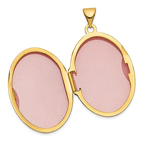 Ice Carats 14K Yellow Gold Oval Locket Pendant Charm Fine Jewelry For Women Gifts For Her #TOP3
