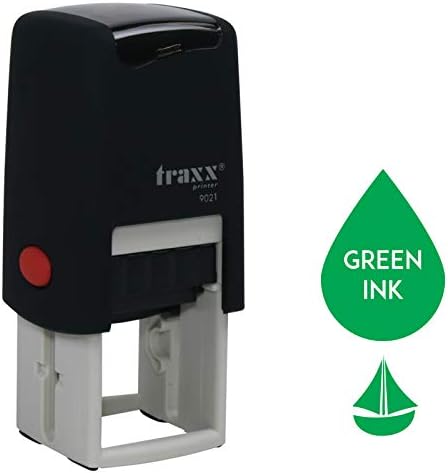 Traxx 9021 Loyalty Card Self Inking Rubber Stamp Business Cafe Coffee Shop *A Black Coffee Bean Design*