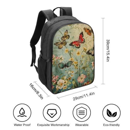 Mochila infantil de mariposas ideal para viajes escolares y días de lluvia en la guardería 2