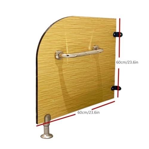 Barrera para urinal de piso, tabique de privacidad para inodoro público, tablero impermeable para urinal, divisor de pared para escuelas y centros comerciales (23,6 x 23,6 pulgadas / 1 pieza) miniatura 7
