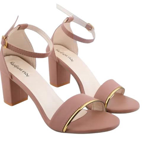 FASHION RIDE Fancy & Comfortable Block Heel Sandal with Ankle Strap for women & Girls (Peach, UK Footwear Size System, Adult, Women, Numeric, Medium, 4) (B0DCVZSY33) Amazon Price History, Amazon Price Tracker