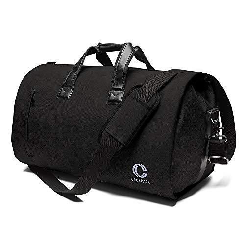 ACSTEP Travel Suit Bag,Garment Bags for Travel,45L Convertible Suit Bag for Men Women,Waterproof Duffle Shoulder Garment Bags, Black