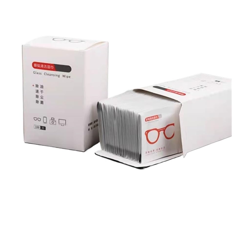 SliDisposable Lot de 200 lingettes en papier essuie-glace pour lunettes humides Chiffon miroir pour les yeux Écran de téléphone portable Objectif professionnel de haute qualité