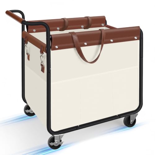 Image of Kayfia 150L Rolling Laundry Hamper, Laundry Basket with Wheels, Beige
