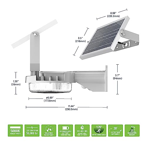 HALO Solar Powered High Brightness 5000 Lumens Motion Activated Outdoor LED Security Area Light by HALO - Image 3
