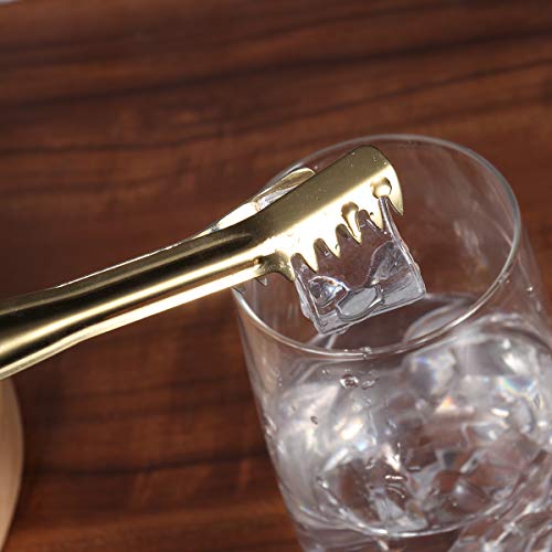 Mini pinças práticas para servir alimentos de aço inoxidável de 15 cm da Bestonzon, 4 peças, pinças