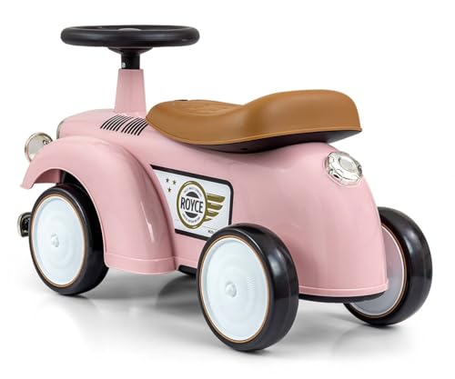 Vintage-Fahrzeug Royce von Milly Mally - Retro Rutschauto mit Hupe, Stauraum und Eva-Rädern für Kinder ab 12 Monaten (Rosa) – Bild 7