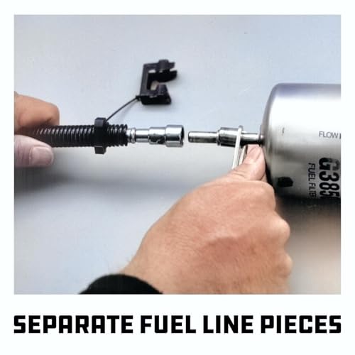 Image of Upgrade Metal Fuel Line Disconnect Scissor Tool Set for 3 /8 Inch and 5 /16Inch,Fuel Filter Removal Tool Fittings Use on Fuel,Heater, and A /C Line Service Compatible with GM, Ford (2Pcs)