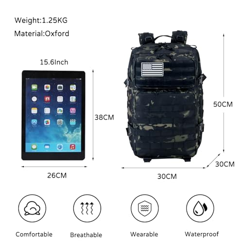 Mochila táctica outdoor impermeable 45L para senderismo miniatura 3