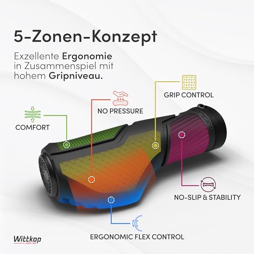 Wittkop Bike Grips With Innovative 3-Zone Design Made In Germany I Ergonomic Design With Non-Slip thumb #2
