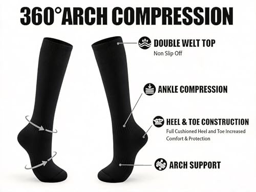 Image of GRAPMKTG 3 Pack Softball Soccer Socks Baseball Football Socks for Youth Men and Women