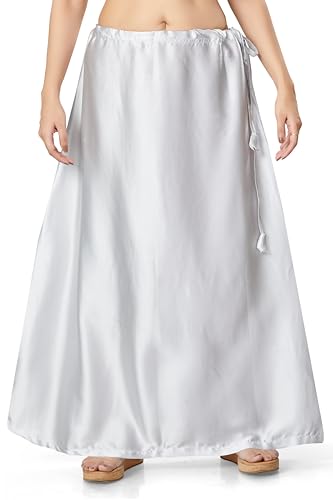 Image of Madhu Fashion Women's Satin Saree Petticoat Saree Underskirt