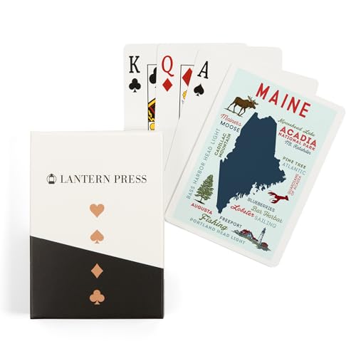 Baraja de cartas tamaño póker, 52 cartas Maine