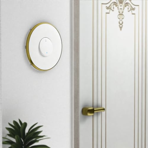 Image of ANCHOR By Panasonic Obel Bell Switch|6A 2 Module Door Bell Push Switch With Indicator|(Saturn Misty Gold, 8426), 2 Way