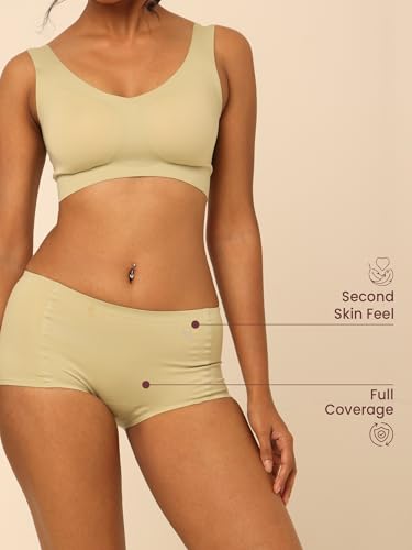 Image of Krvvy Airsoft Boyshorts | Women's High Coverage Mid-Rise Underwear with Four-Way Stretch | All Day Breathability | Lightweight & Seamless