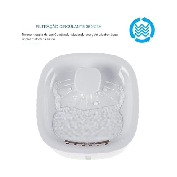 GONDMAX Bebedouro AutomÃ¡tico para Gatos e CÃ£es, 3 Litros, Branco - Imagem 6