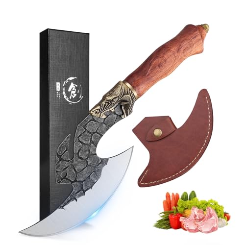 Dream Reach Chef Knife Hand Forged Kitchen Knife with Sheath Home Birthday Gift Men