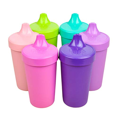 Re Play Made In The Usa No Spill Sippy Cups In Aqua, Lime, Blush, Pink, Purple & Amethyst| One Piece Removeable Silicone Valve |Bpa Free|Dishwasher & Microwave Safe| Fairytale| Set Of 6 #TOP6