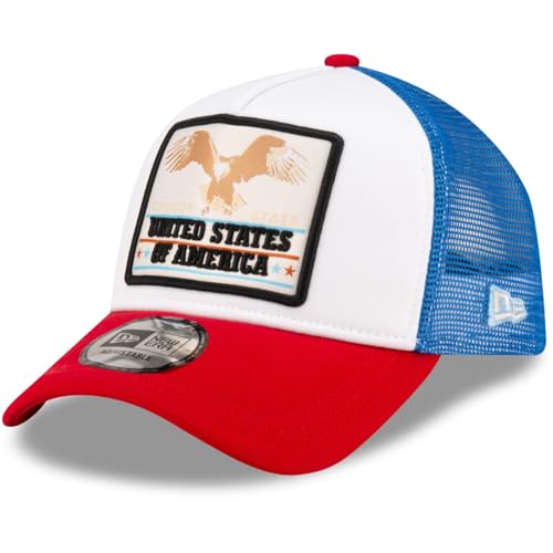 New Era Adjustable A-Frame Trucker Cap - USA Eagle