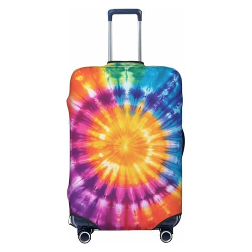 Colorful Tie Dye Print Travel Luggage Cover Elastic Baggage Protector Fits 29-32 Inch Luggage