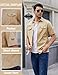 Gihuo Men Shirt Short Sleeve Military Button Down Army Tactical Shirt Utility Cargo Work Uniform Shirt Tops (Small, Khaki)
