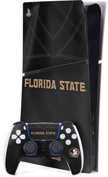 Skinit Decal Gaming Skin Compatible with PS5 Slim Digital Edition Bundle - Officially Licensed Florida State FSU Seminoles Maroon Design