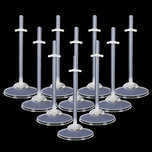 Image of UCanaan 10 Pcs Doll Stands Display Holder for 11.5 Inch Dolls White Transparent Model Support Frame Prop Up Girl Dolls Suitable for 11.8'' 1 /6 Dolls Accessories