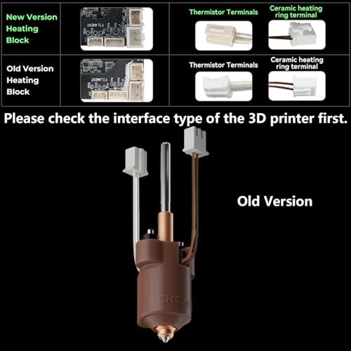 Creality K1C Keramik Heizblock Kit, 3D Drucker Teile, Ganzmetall-Schnellwechsel Düsen Kit, Wärmeunterbrechung 300 °C, Hohe Temperaturbeständigkeit, Hotend Heizblock Kit für K1C