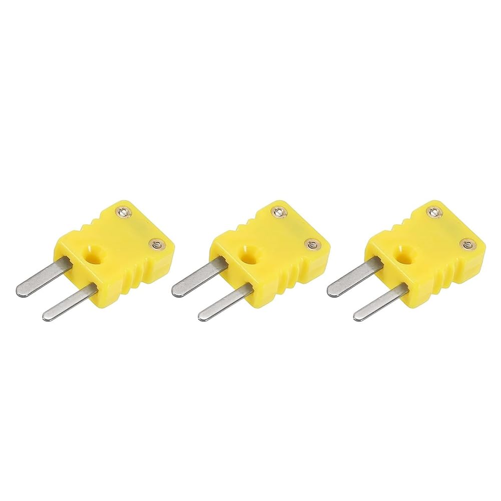 QUARKZMAN 10 Connettori Femmina Per Termocoppia Tipo K – Adattatore Alta Temperatura 120°C, Spina Gialla Per Sonda Sensore