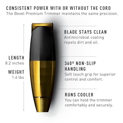Tondeuse à barbe BEVEL pour l'entretien de la moustache et des contours à la maison
